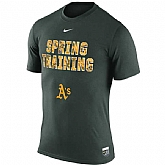 Men's Oakland Athletics Nike Green 2016 Authentic Collection Legend Team Issue Spring Training Performance T-Shirt,baseball caps,new era cap wholesale,wholesale hats